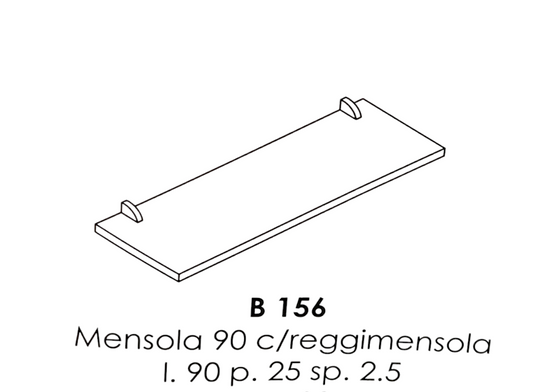 mensola 90 cm x 25 cm