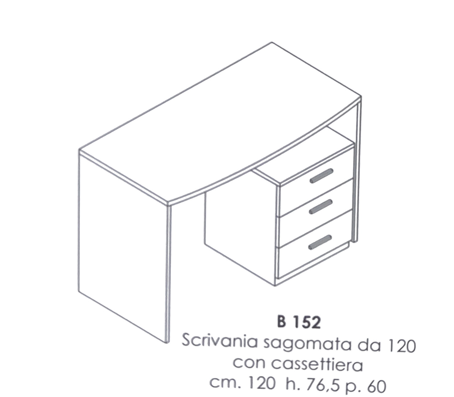 Scrivania con comodino moto